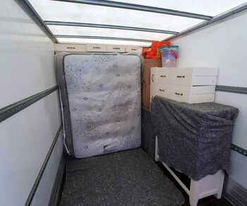Furniture in moving van